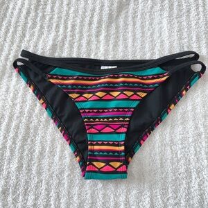 Xhilaration Black and Pink Bikini Panty  Swimwear